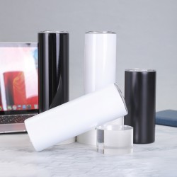 Cross-border 304 stainless steel thermos, large-capacity thermal sublimation coffee mug, outdoor car mug with transparent lid