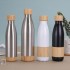 New cross-border bamboo-bottomed cola bottle, stylish and simple, 304 stainless steel vacuum insulated tumbler, bamboo lid, outdoor portable straw cup