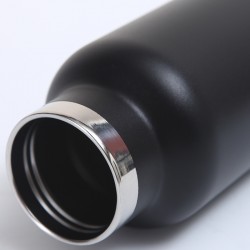 Cross-border Amazon stainless steel thermos with handle, portable American-style large-mouth sports water bottle, spray-coated hiking kettle