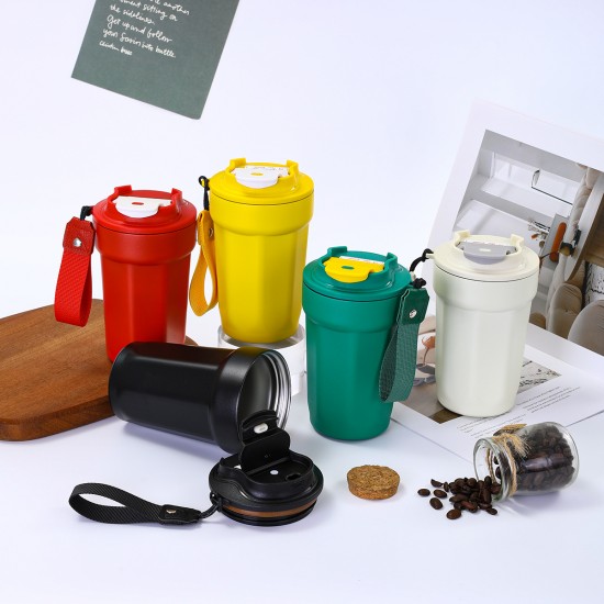 Cross-border 316 stainless steel octagonal coffee cup with handle, household vacuum double-layer insulated tumbler, outdoor car travel tumbler Cross-border 316 stainless steel octagonal coffee cup with handle, household vacuum double-layer insulated tumbler, outdoor car travel tumbler