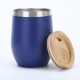 Cross-border 304 stainless steel 12oz eggshell cup, double-layer vacuum U-shaped egg cup, portable mini red wine thermos