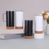 Cross-border oak cork-bottomed double-walled 16oz vacuum car mug, 304 stainless steel insulated coffee mug